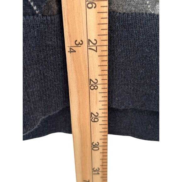 Claiborne Shirt Men's XL Argyle Diamond V-Neck 100% Cotton Long Sleeve Sweater - Picture 9 of 10